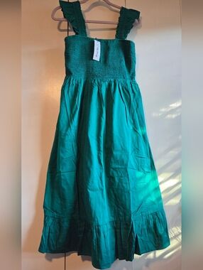 Emerald Green Smocked Sundress